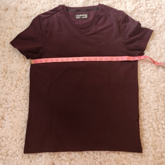 Calvin Klein Men Size M Deep Purple Liquid Touch Short Sleeve Cotton Tee Shirt - Picture 5 of 6